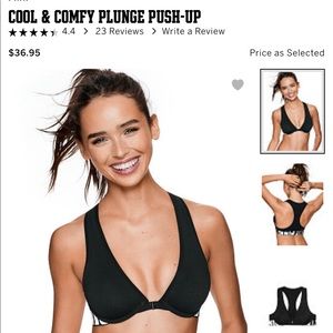 Vs pink cool & comfy plunge push-up 32DD